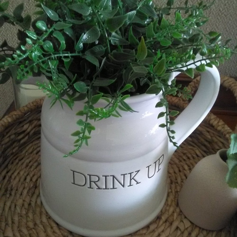 White STONEWARE PITCHER